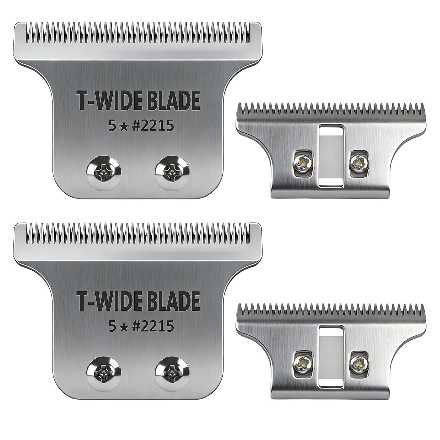 Wahl 5 Star Detailer Li Trimmer Replacement Blades - Adjustable Zero-Gap Stainless Steel, Silver | 2 Pack