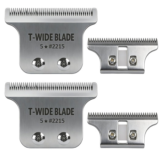 Wahl 5 Star Detailer Li Trimmer Replacement Blades - Adjustable Zero-Gap Stainless Steel, Silver | 2 Pack