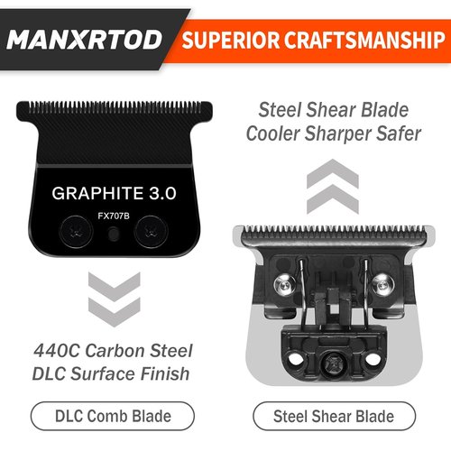 BaBylissPRO Graphite 3.0 Replacement Blade - Ultra Precise FX787 & FX726 Trimmer Blades, Black