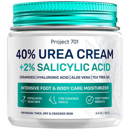 Urea Cream 40% - Maximum Strength Callus Remover Foot Cream for Dry Cracked Heels | 4.3 oz
