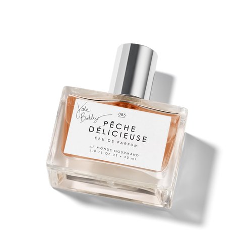 Le Monde Gourmand Pêche Délicieuse Eau de Parfum Spray Perfume for Women, Jade Bodley, Peach, Vanilla Crumble & Caramel Scent, 1 fl oz (30 ml)