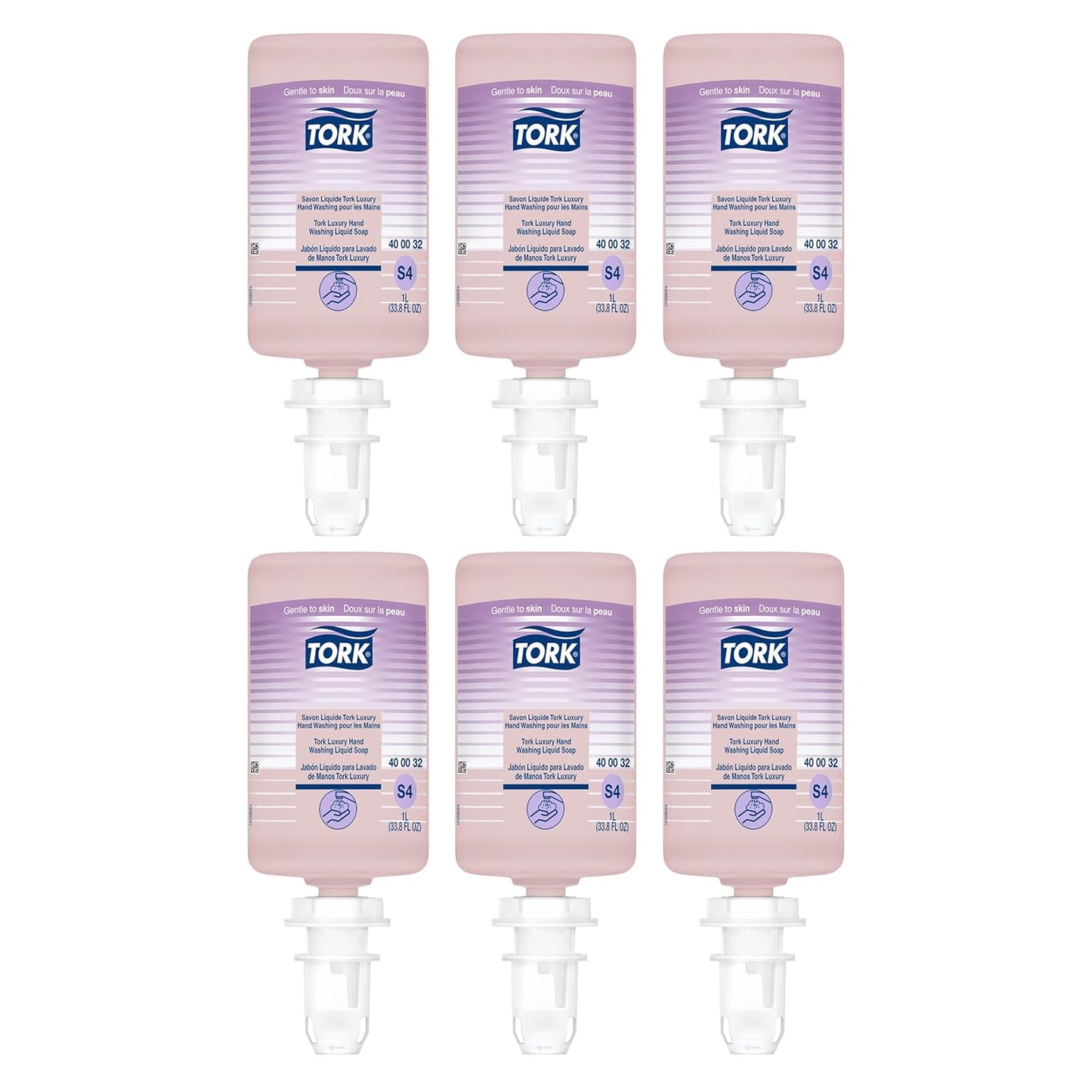 Tork Luxury Hand Washing Liquid Soap - Scented, 6 x 1L Bottles | Gentle Formula for Soft Skin
