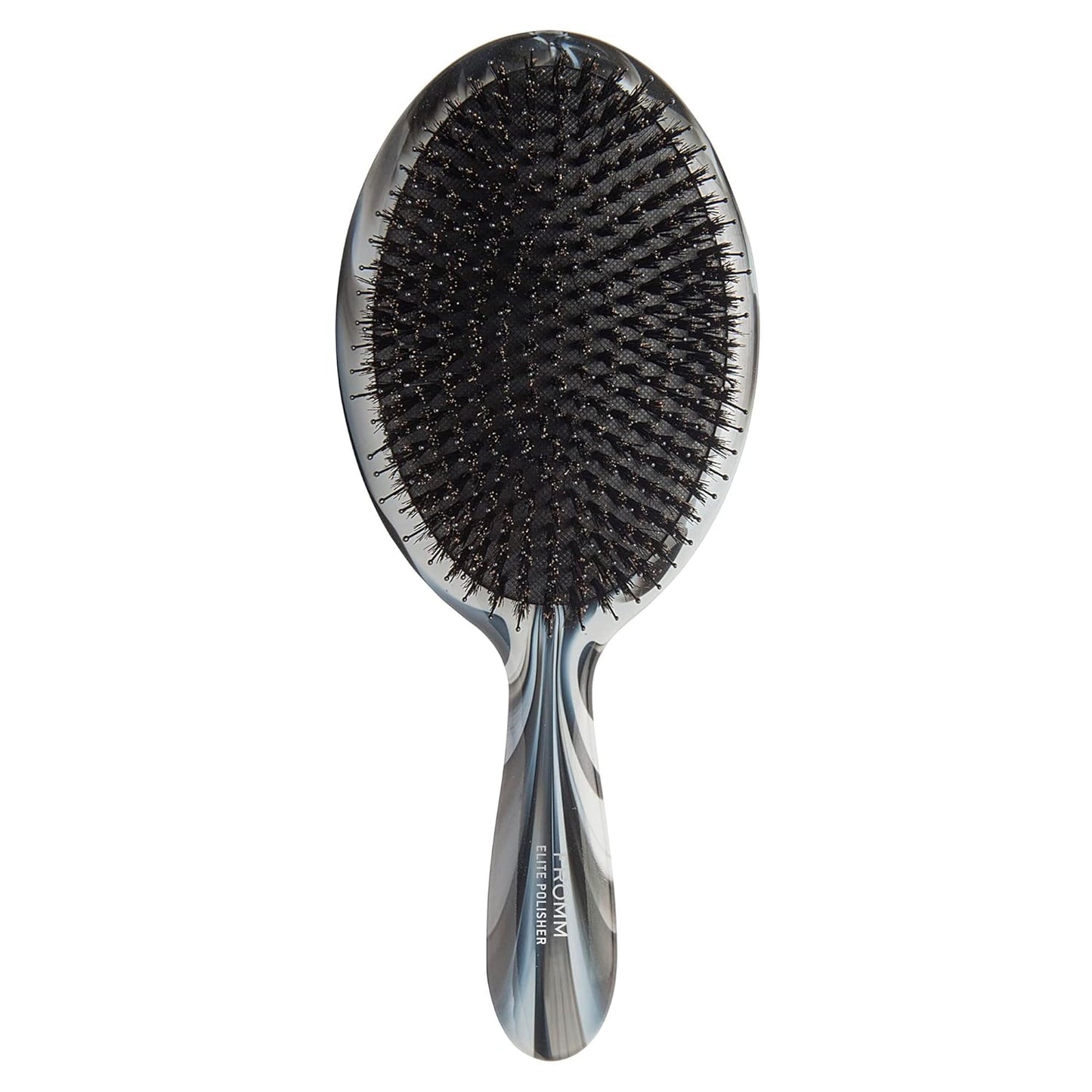 Fromm Professional Elite Polisher Brush - Ceramic & Ionic for Luxurious Shine | Gentle Detangler for Medium to Thick Curly Hair