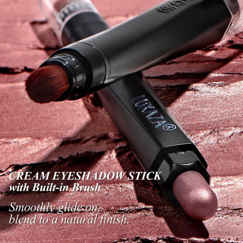 LUXAZA PRO Brown Eyeshadow Stick Makeup Set | 10PCS Neutral Shimmer & Matte Palette - Espresso
