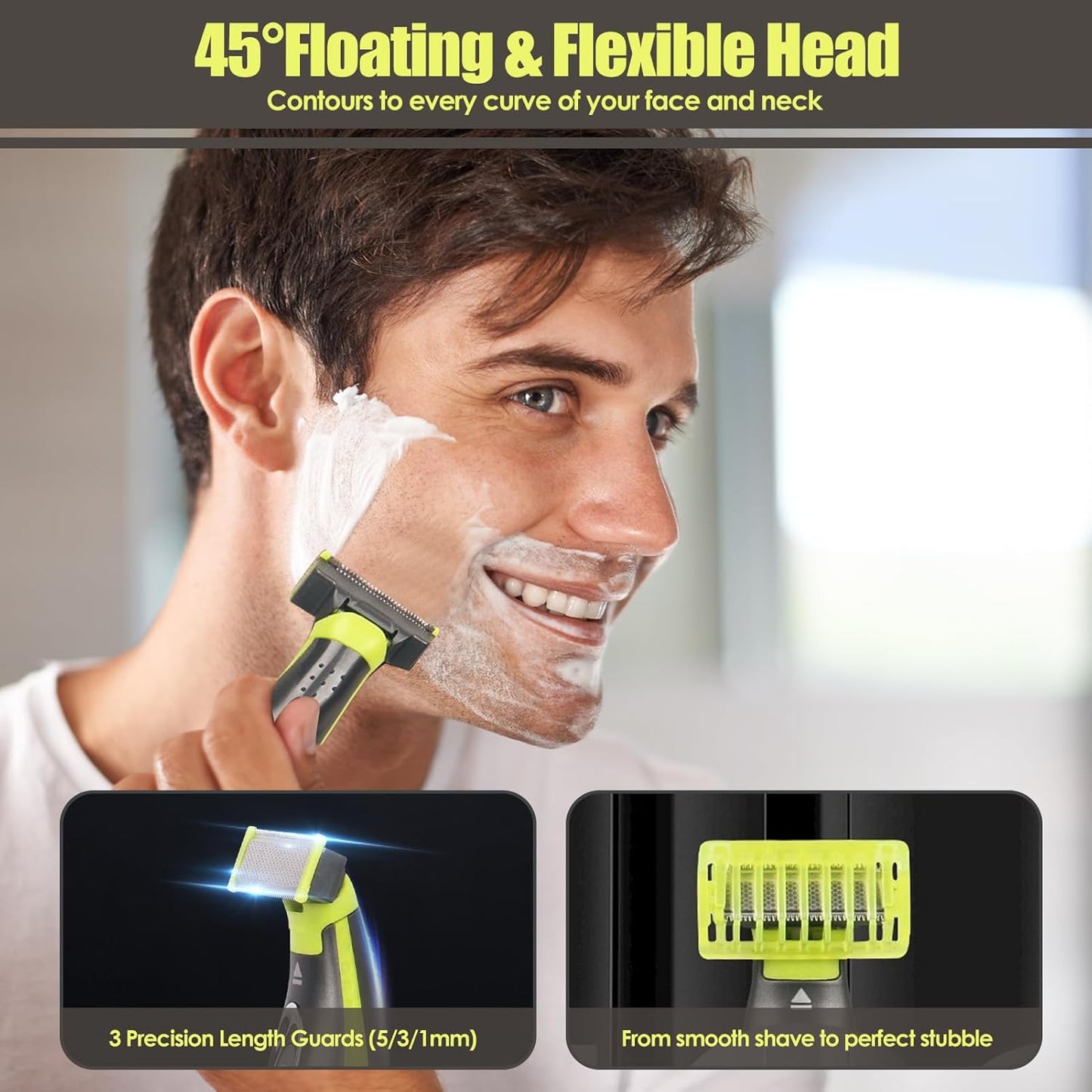 Skiennix Beard Trimmer - Rechargeable Electric Grooming Kit for Men | Washable, Versatile & Durable
