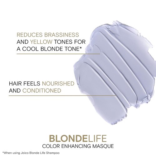 Joico Blonde Life Color Enhancing Masque - Color Depositing Treatment for Blonde Hair | Fortified With Monoi & Tamanu Oil