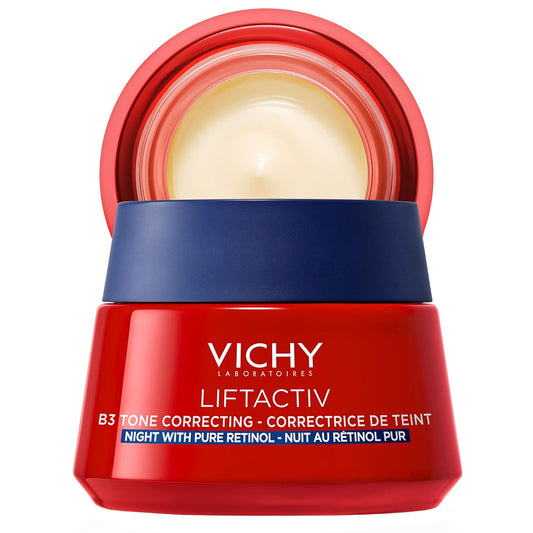 VICHY Liftactiv B3 Night Cream - 4% Niacinamide & 0.15% Pure Retinol for Even Skin Tone & Smooth Wrinkles