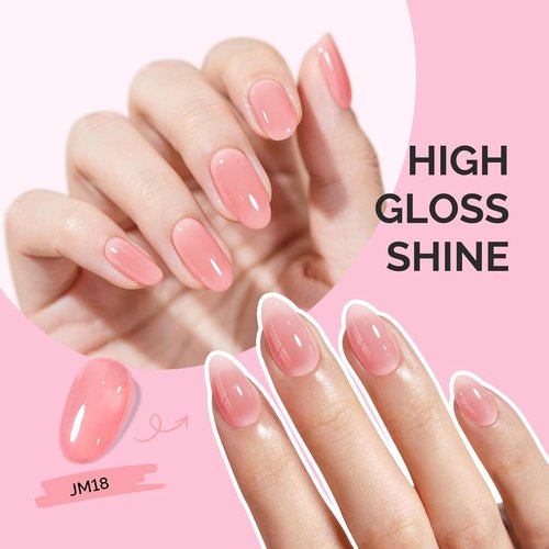MelodySusie Gel Nail Polish - Rose Pink Milky Soak Off UV LED Light Cure | 0.5 Fl. Oz for DIY Nail Art