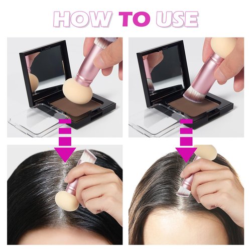 Acomler Root Touch Up Hair Color, Hairline Powder for Women Men, Root Touch Up, Gray Hair Cover Up Thinning, Root Cover Up Instantly, Root Touch Up Powder Includes Makeup Brush (Light Blonde, 0.42oz)