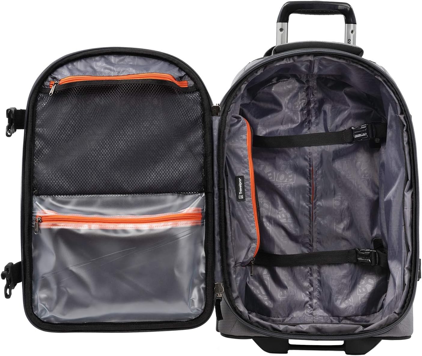 Travelpro Bold Softside Expandable Rollaboard Luggage Set - Grey/Black, 2-Piece (22"/28")