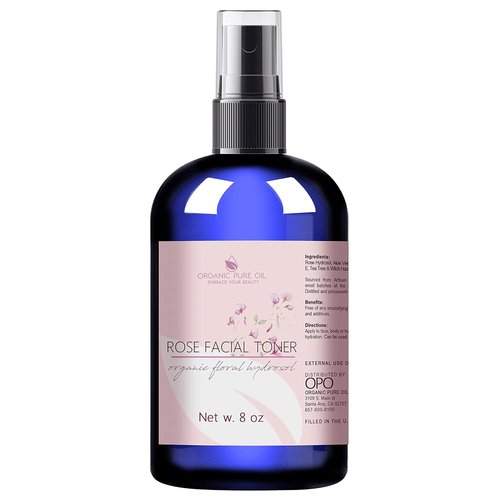 OPO Rose Water Facial Toner Spray - Hydrating Natural Bulgarian Rosewater with Aloe & Tea Tree | 8 oz