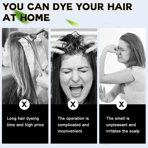 IIIMEIDU Black Hair Dye Shampoo - 3-in-1 Formula for 100% Gray Coverage | Natural Herbal Ingredients, 500ml
