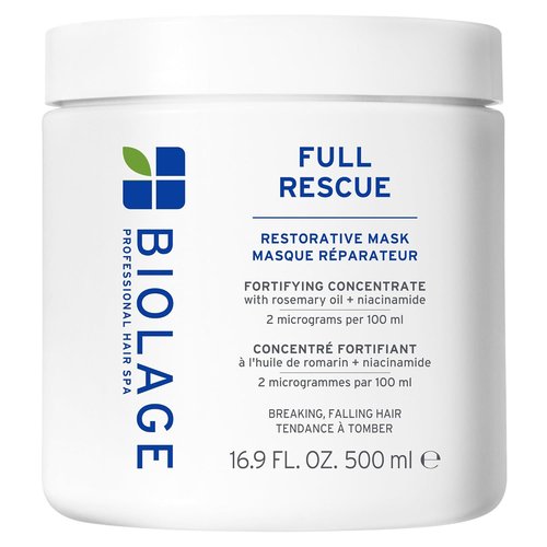 Biolage Full Rescue Hair Mask - Strengthens & Conditions Thin Hair with Rosemary Oil & Niacinamide | 16.9 Fl Oz