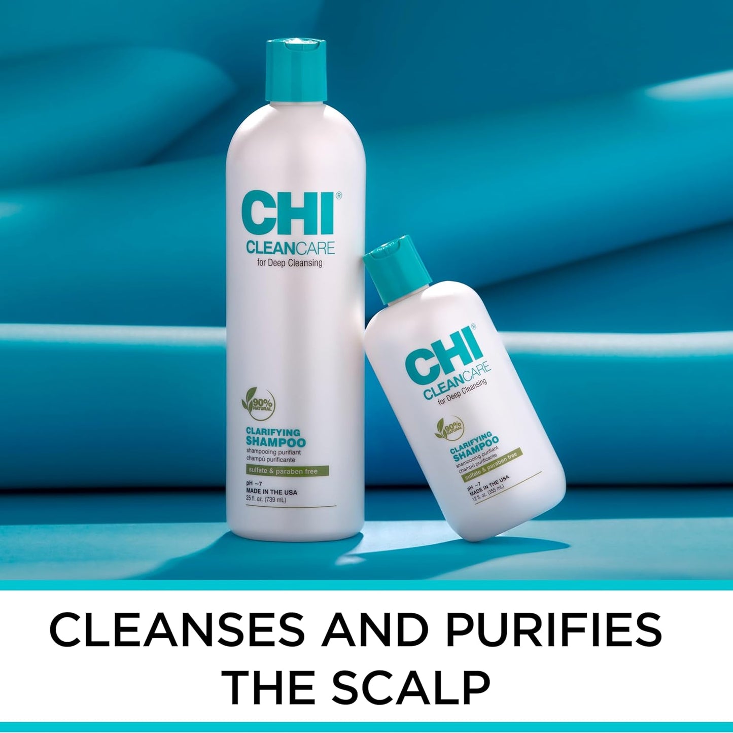 CHI CleanCare Clarifying Shampoo - Deep Cleansing Formula to Purify & Restore Moisture | 25 Oz