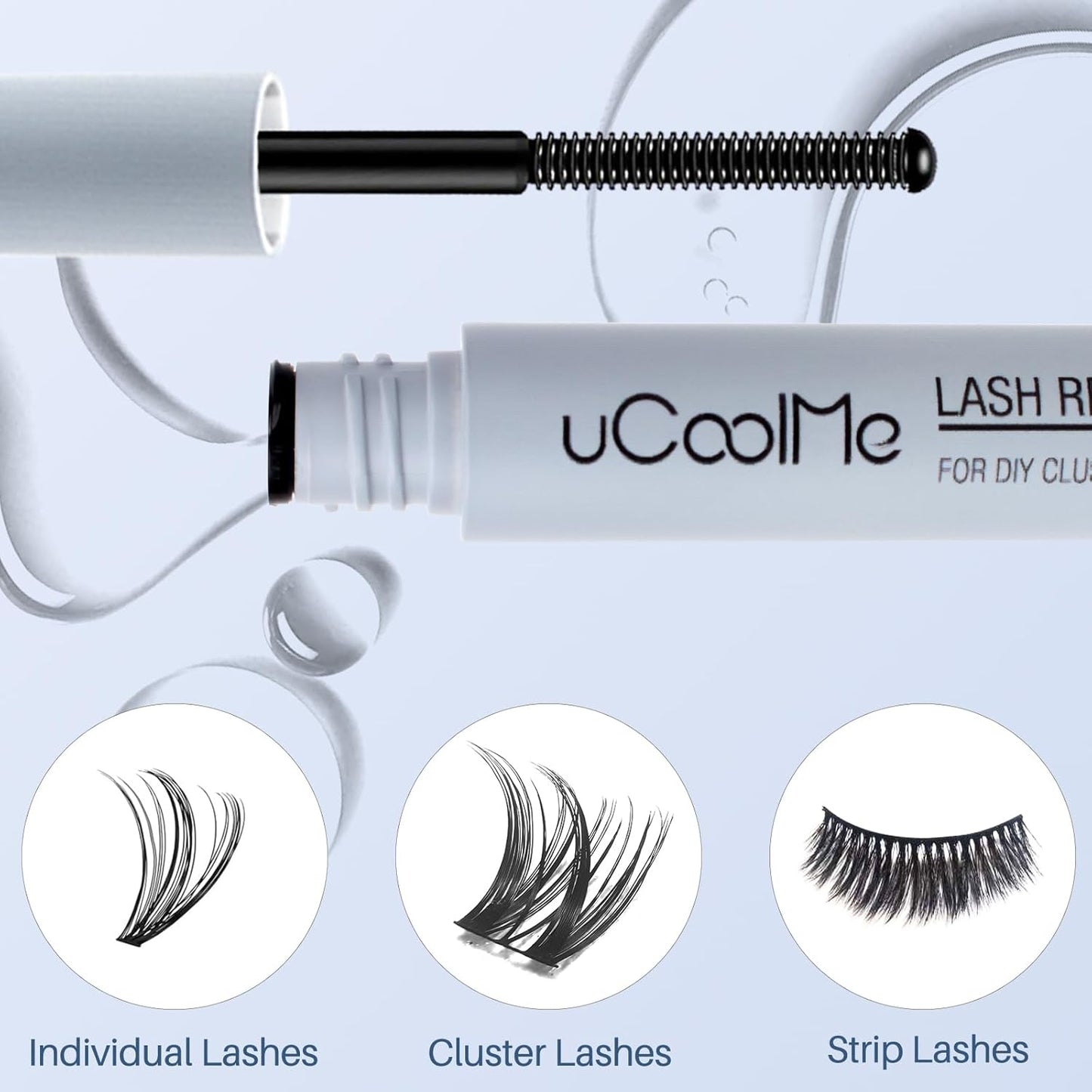 Lash Glue Remover 5ML uCoolMe for Lash Clusters Lash Bond Remover - Gentle Formula Eyelash Glue Remover for Sensitive Eyes