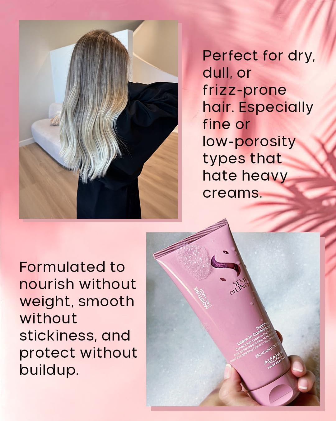 Alfaparf Milano Moisture Nutritive Leave-In Conditioner - Sulfate & Paraben Free for Dry Hair | Professional Salon Quality
