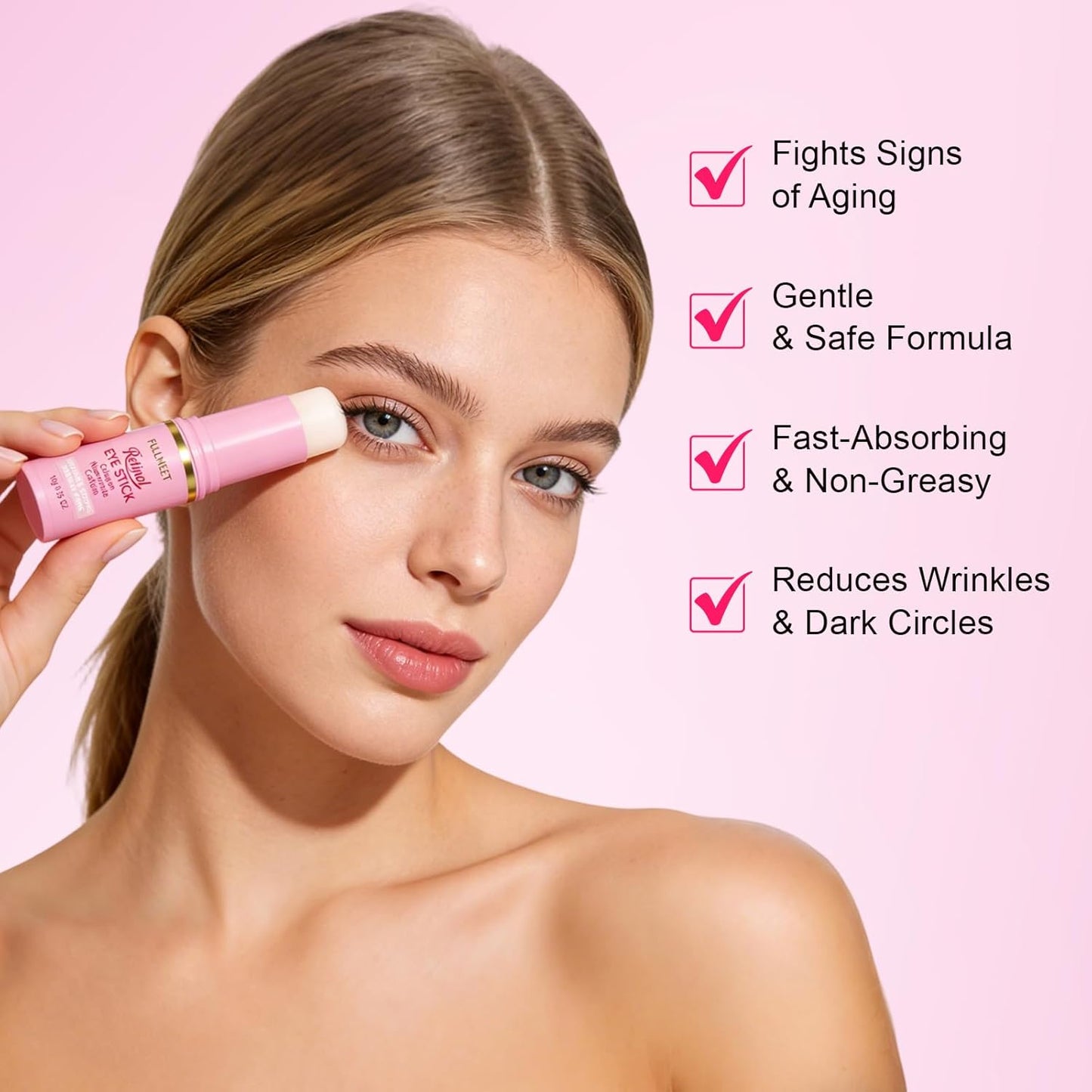 Skiennix Retinol & Caffeine Eye Balm - Smoothing Under Eye Treatment for Dark Circles & Puffiness | 0.35oz/10g