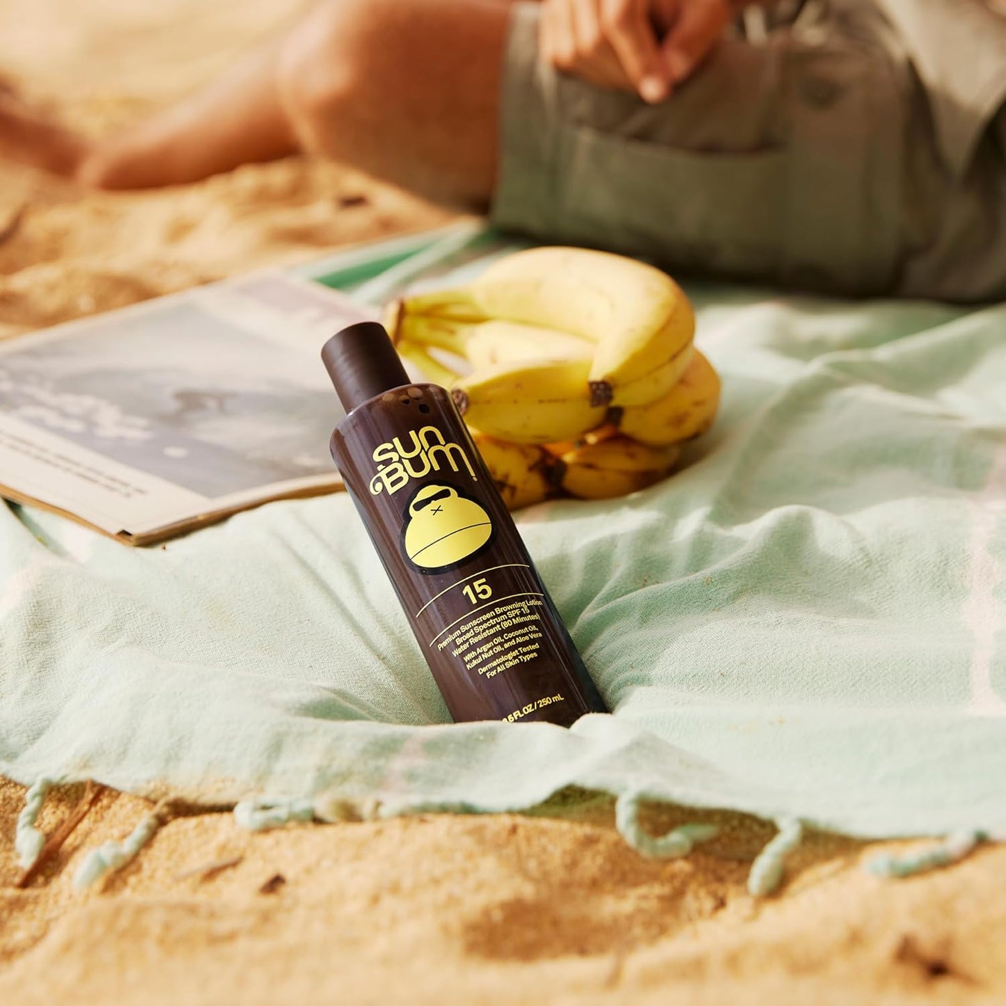 Sun Bum SPF 15 Browning Body Lotion - Water-Resistant Tanning Lotion with Vitamin E - 8.5 Fl Oz