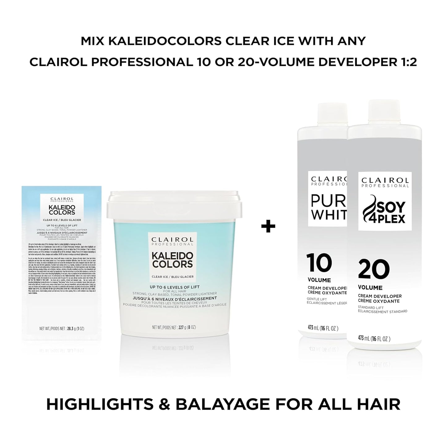 Clairol Professional Kaleidocolors Powder Lightener - Hair Highlights & Toning Solution