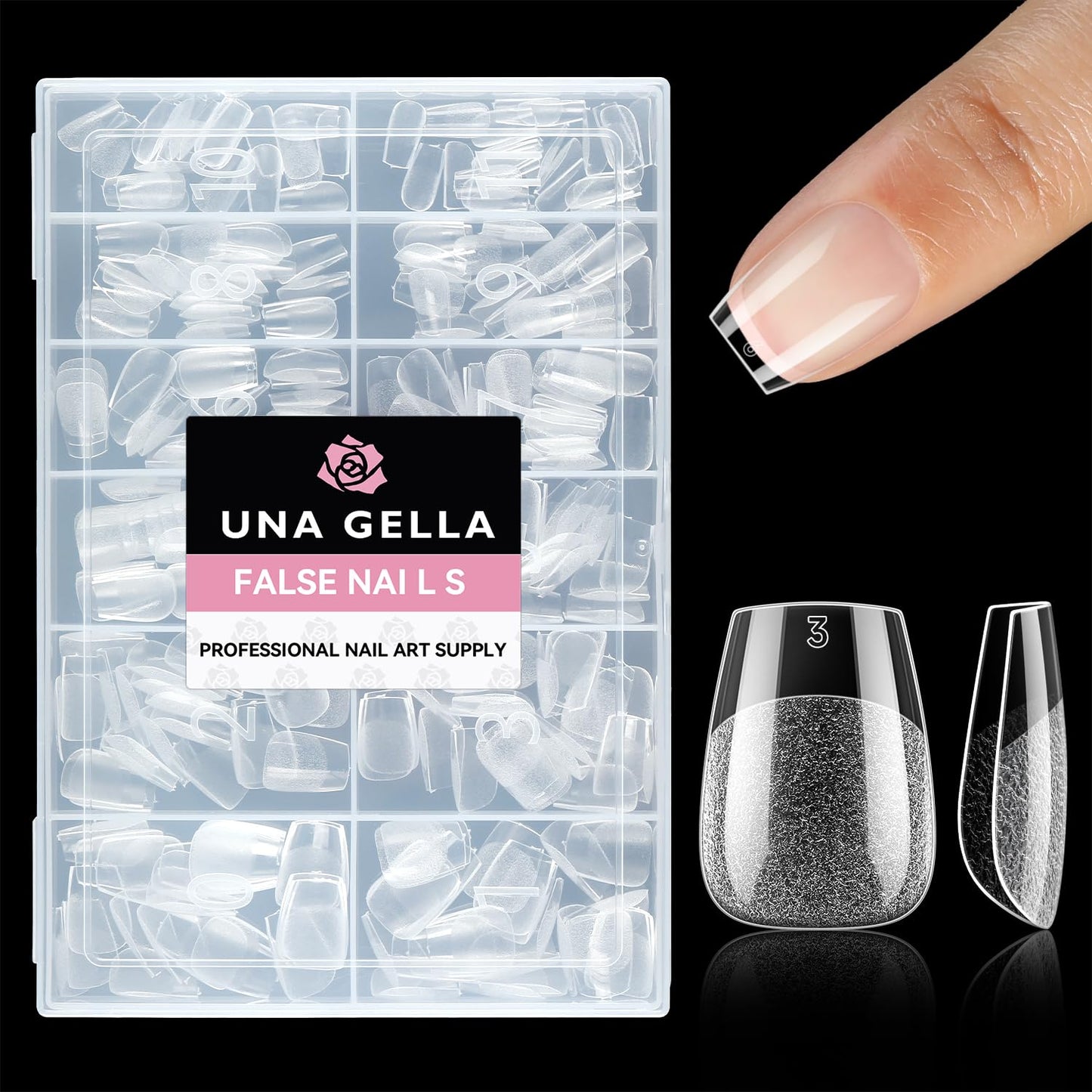 UNA GELLA GEL NAIL TIPS FOR ACRYLIC NAIL TIPS SOFT GEL TIPS