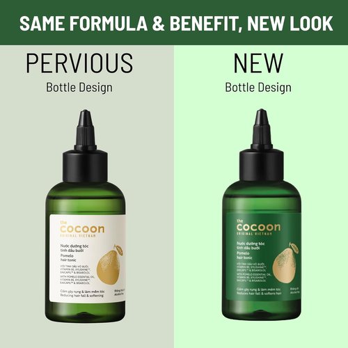 Cocoon Pomelo Grapefruit Oil Hair Tonic - Vegan Scalp Serum for Thinning & Damaged Hair | 4.73 fl oz