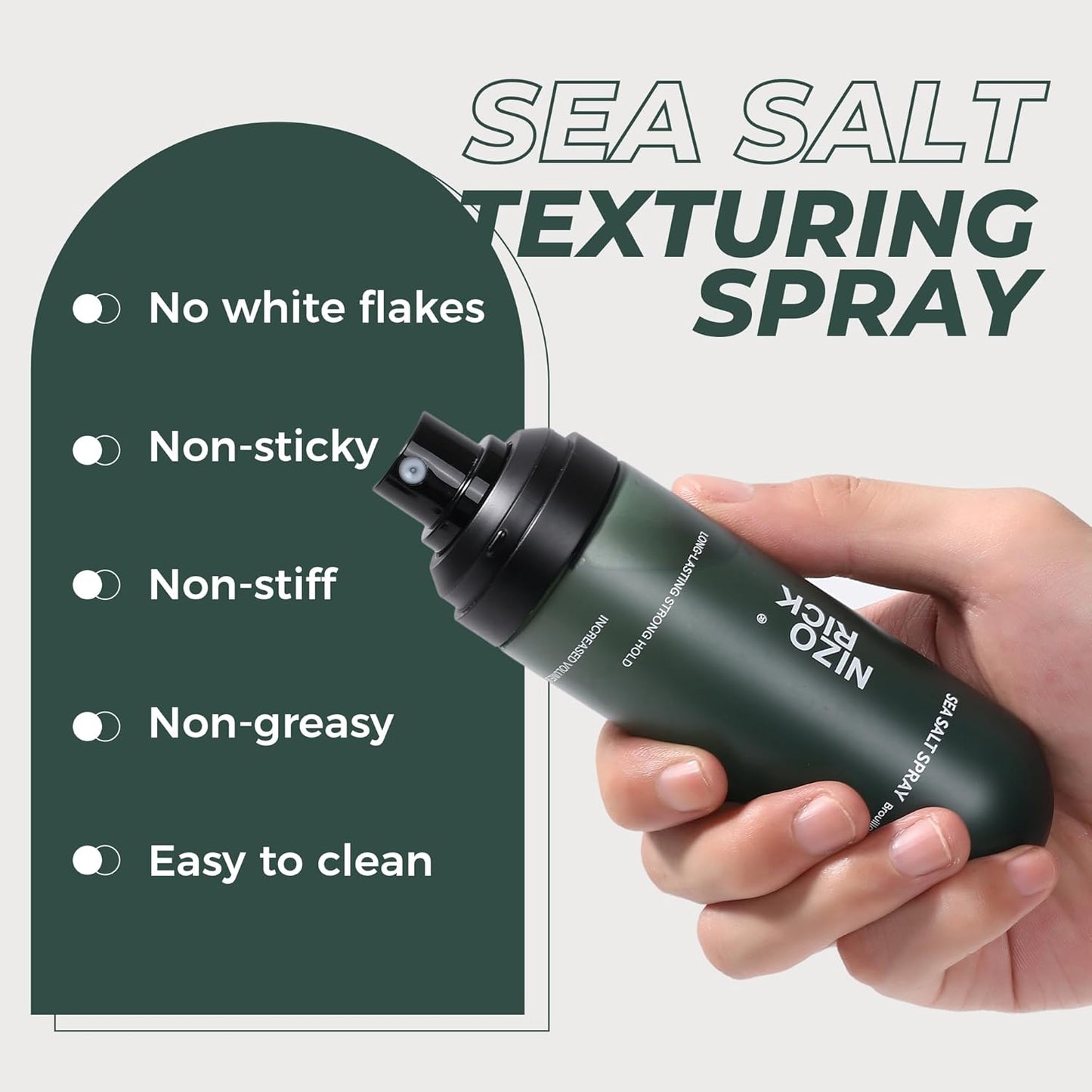 Sea Salt Hair Spray by [Brand Name] - Natural Volume & Texture | Travel Size 100ml, Strong Hold