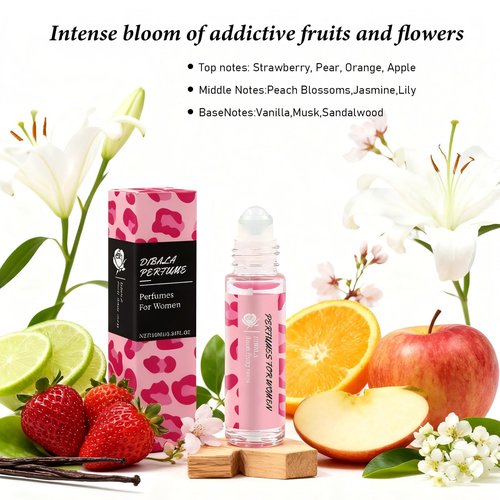 DIBALA Pheromones Perfume for Women,Long Lasting Natural Roll On Perfume Oil 10ml (0.34 fl oz)