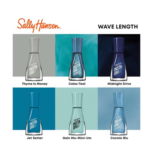 Sally Hansen Insta-Dri Nail Polish | Quick Dry, Long Lasting, Streak-Free Shine | Opaque, Shiny | 507 Time to Indi-go | Deep Indigo Blue Nail Color.