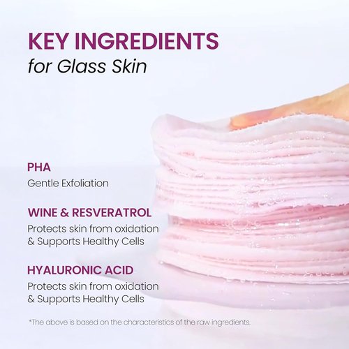 DERMALOGY by NEOGENLAB Bio-Peel Gauze Peeling Pads - Exfoliating & Firming with PHA, Red Wine & Hyaluronic Acid | 30 Pads