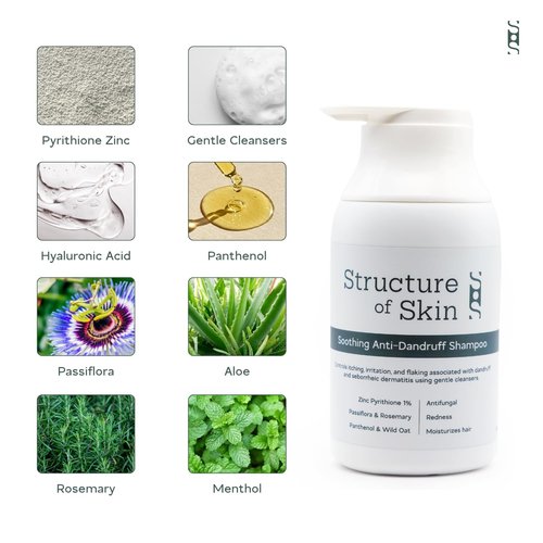 Salon-Grade Anti-Dandruff Shampoo - Relieves Itchy, Flaky Scalp | 1% Pyrithione Zinc | Sulfate-Free