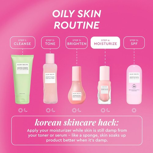 Glow Recipe Pink Juice Water Gel Moisturizer - Travel Size Hydrating Gel for Oily Skin (25ml)