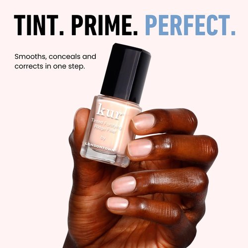 LONDONTOWN kur Nail Ridge Filler - Smoother - Strengthener - Filler for Damaged Uneven Nails - Fortifying, Self Leveling Base, Vegan, Cruelty Free, Paraben Free, 0.4 fl oz
