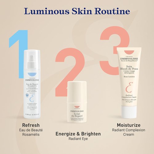 Embryolisse Radiant Complexion Cream - Illuminating Makeup & Moisturizer with Hyaluronic Acid & Shea Butter | 1.01 Fl. Oz.