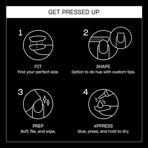 OPI Press-On Nails - Professional Nail Art Kit with Short Round, Long Almond & Coffin Shapes