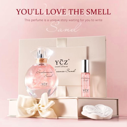 Ycz Quicksand Perfume Luxury Women's Perfume Gift Set, 2.19oz (65ml) Eau De Parfum – Long-Lasting Oriental Fragrance with Grapefruit, Citrus & Blackcurrant, Elegant Bottle Design, is Women Unique Gift