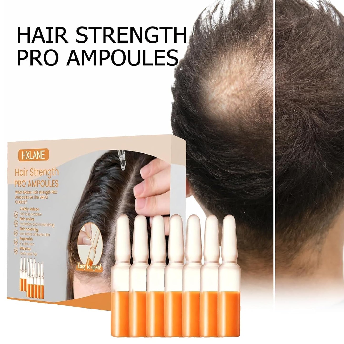 Skiennix Hair Ampoule Treatment Serum - Strengthening Nourishing Concentrate for Thinning Hair | 7 Count
