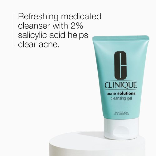 Clinique Acne Solutions Cleansing Gel - Oil Control with 2% Salicylic Acid for Acne-Prone Skin | 4.2 Fl Oz