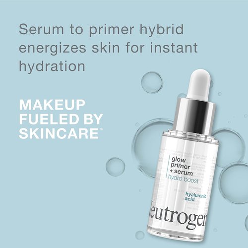 Neutrogena Hydro Boost Glow Booster Primer - Hydrating Face Serum & Primer Hybrid with Hyaluronic Acid | 1.0 fl. oz