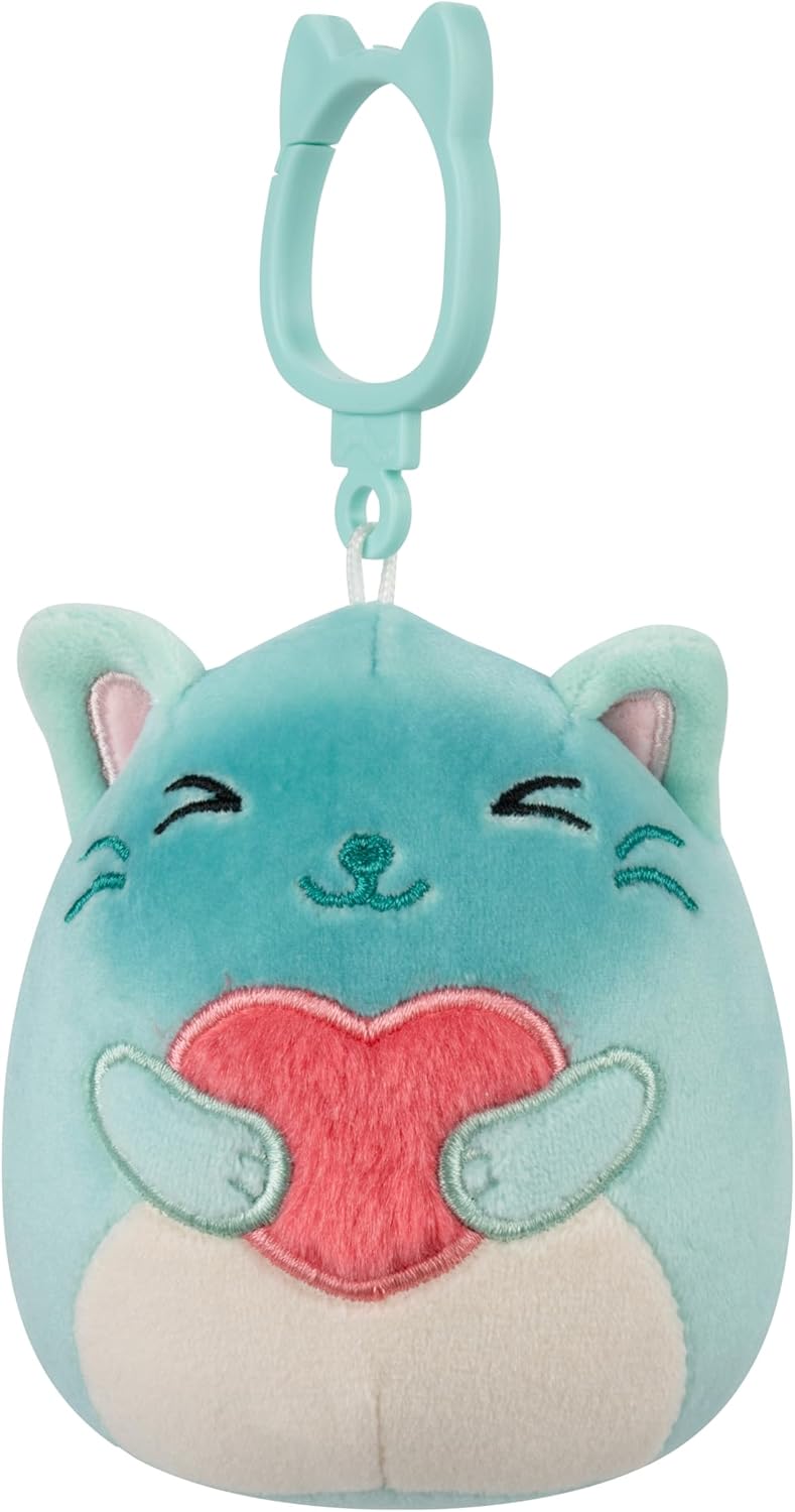 Squishmallows Original Valentine’s Day Clip 5-Pack – Official Jazwares Plush (Clips) (Amazon Exclusive)