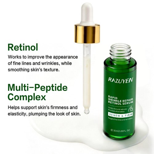 Regine Switzerland Retinol Serum - Anti-Aging Face Serum with Peptides for Fine Lines & Hydration | 30ml