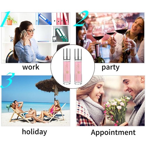 OMYIJVS 3Pcs Phero Perfume, Pheromones Perfumes for Women, Roll-On Travel Size Feromonas Fragrance Oil to Attract Men