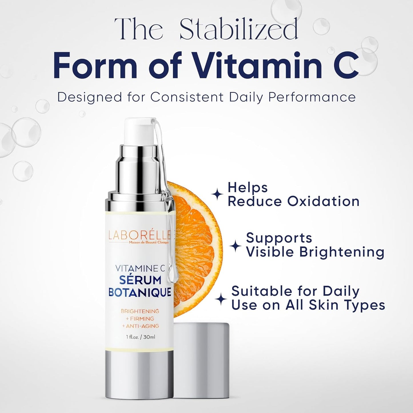 Skiennix Vitamin C Serum - Brightening & Hydrating Dark Spot Corrector with Vitamin E & Hyaluronic Acid (1 fl oz)