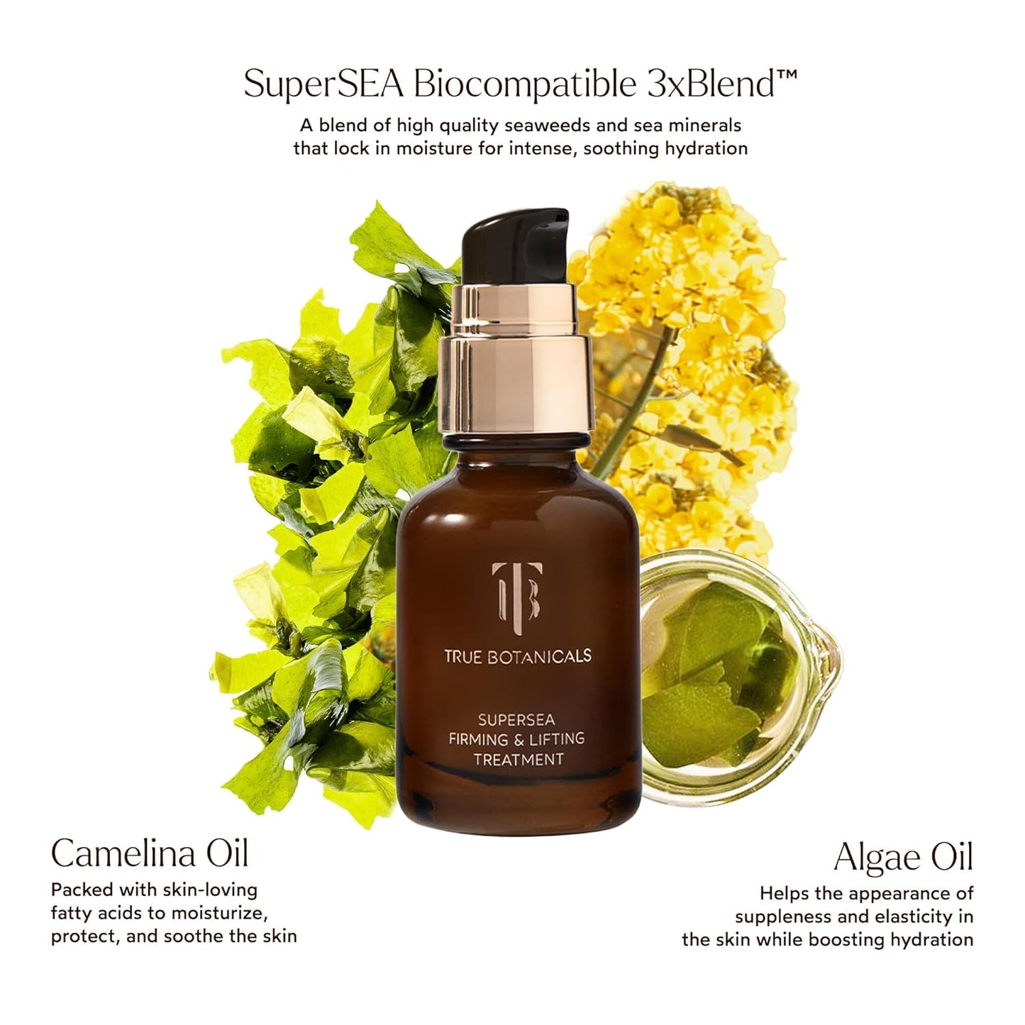 True Botanicals SuperSEA Firming Treatment - Visibly Lifts & Tightens Skin | All-Natural, Vegan | 1 fl oz | 30 ml