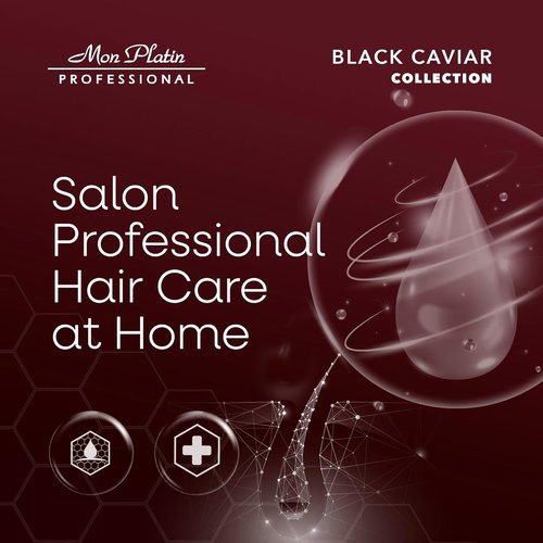 Mon Platin Professional Black Caviar Hair Cream - Luxurious Styling Cream for Smooth, Shiny Hair | 400ml