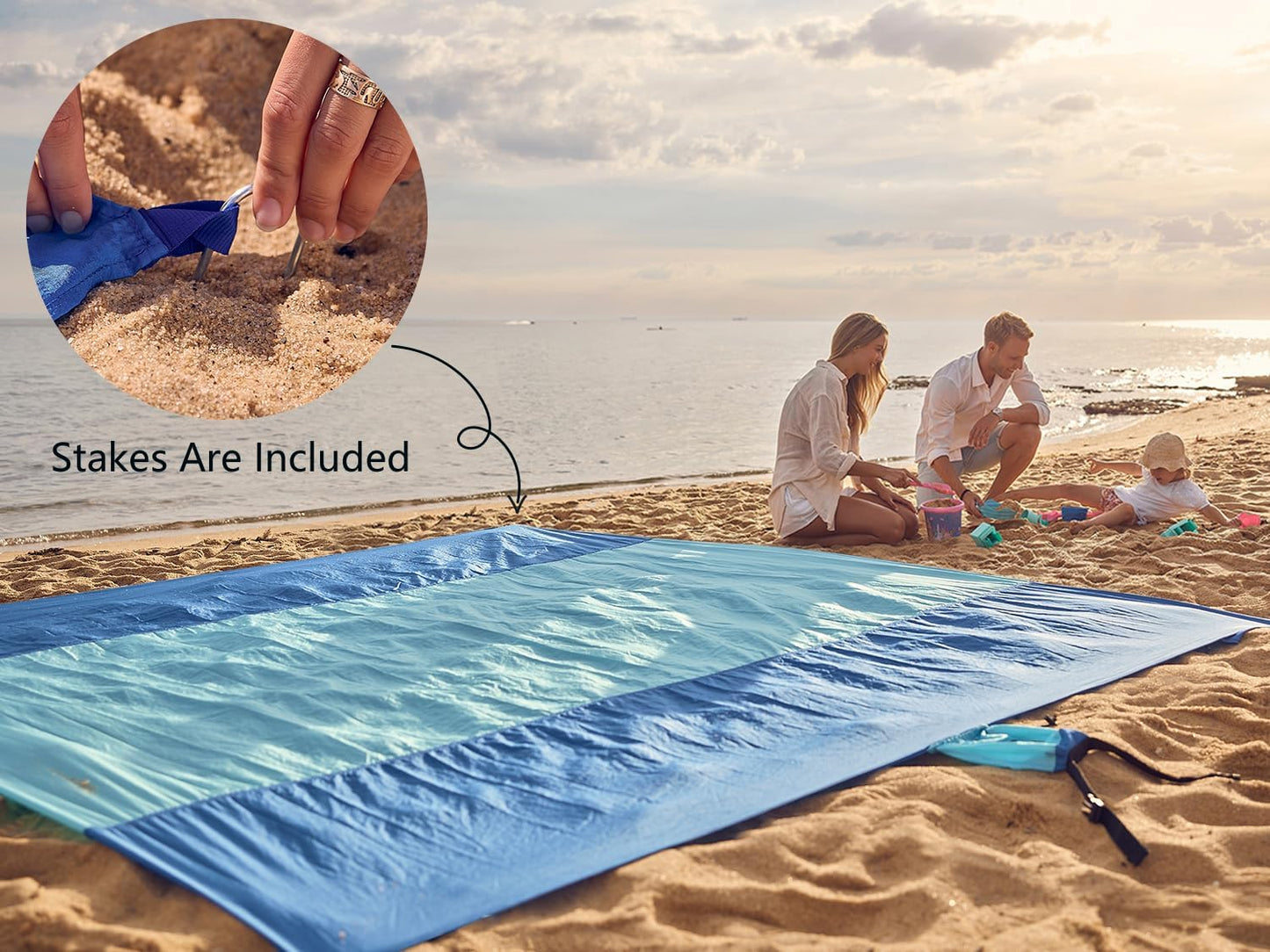 WEKAPO Beach Blanket - Sandproof Waterproof Mat | Extra Large, Quick Drying for Vacation & Camping