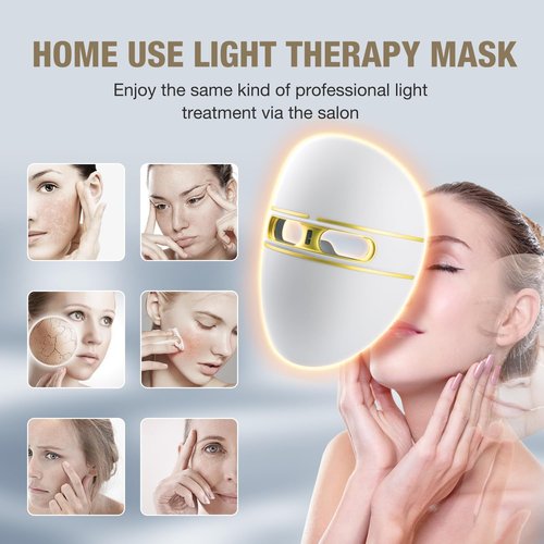 Pro-Grade FSA LED Light Therapy Facial Mask - Anti-Aging Red & Blue Light Treatment for Acne, Wrinkles & Redness at Home