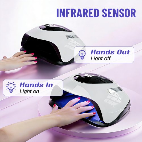 LadyMisty 268W UV LED Nail Lamp, 2026 Upgrade UV Light for Gel Nails with 57 Beads, Nail Dryer with 4 Timer Setting & LCD Touch Display, Professional Nail Lamp – Best Gifts (Black)
