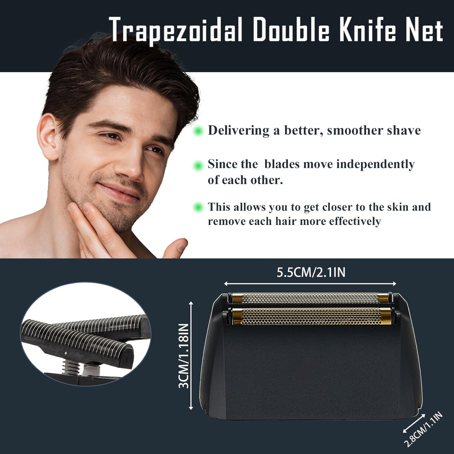 Wahl 5 Star Series Vanish Shaver Foil Head - High-Performance Replacement Cutter (2 Pack)