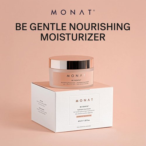 MONAT Be Gentle Nourishing Moisturizer - Hydrating Face Cream with Hyaluronic Acid & Plant Stem Cells | 1.52 fl oz / 45 ml