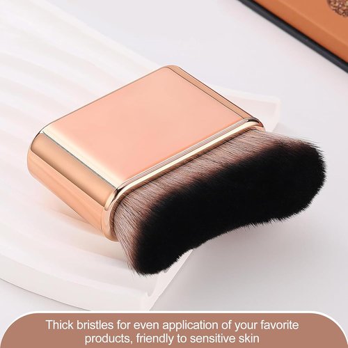 KINGMAS Self Tanner Brush - Soft Vegan Kabuki Makeup Brush for Flawless Tanning & Blending